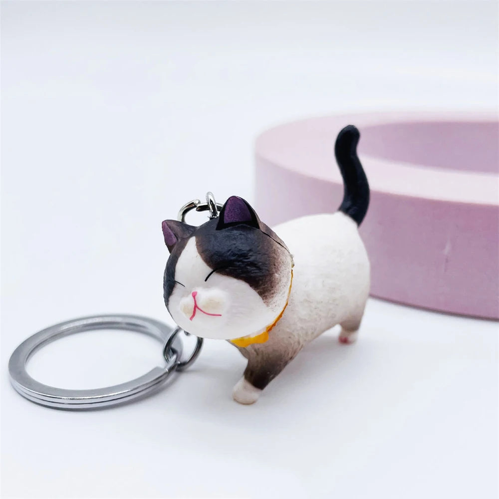 Cartoon Kätzchen Schlüssel bund Heilung Tier Schlüssel anhänger kreative Katze Anhänger für Frauen Auto Schmuck Schlüssel ring Geldbörse Tasche Zubehör Geschenke