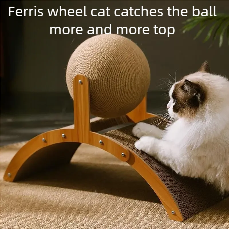 Katzenkratzball aus Holz......