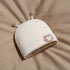 Cream-colored baby hat with bear face embroidery, soft fabric, with bear ears on top, suitable for infants, SKU: 14:29