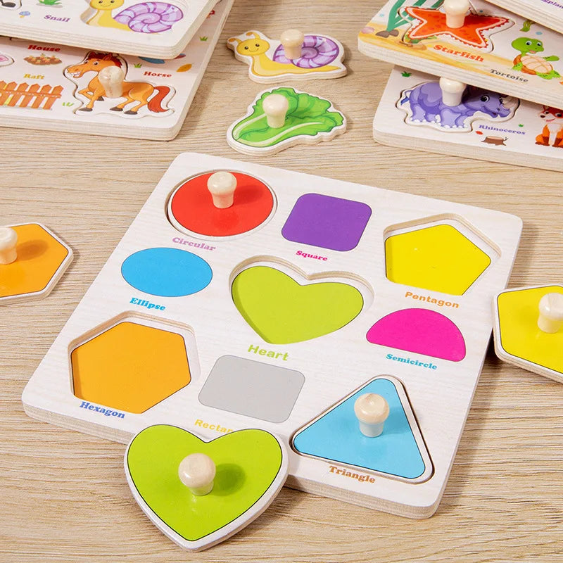 Montessori Holzpuzzle Lernspielzeug für Kinder