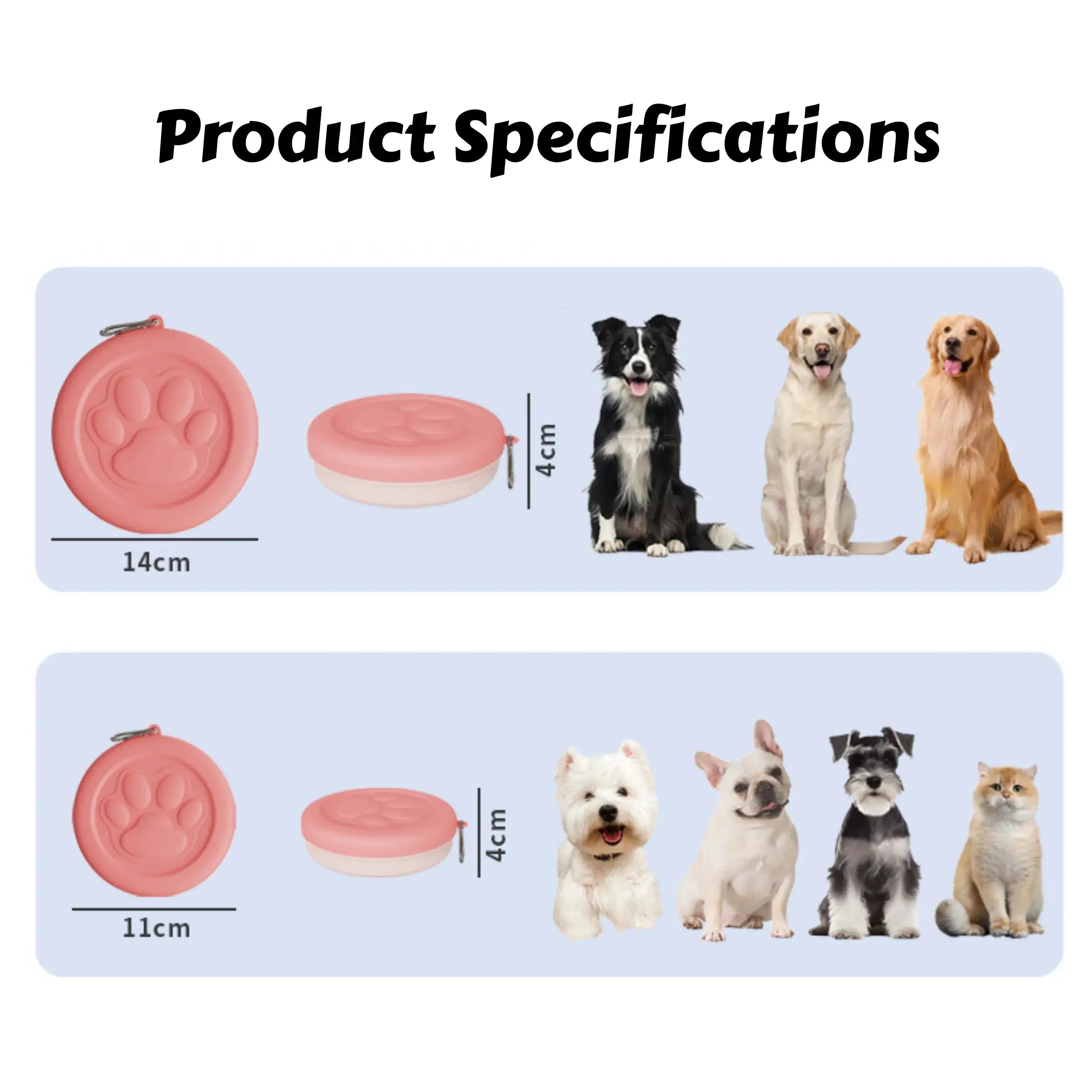 Tragbarer 2-in-1 Reisenapf für Hunde mit Futter- und Wasserfach Petoria