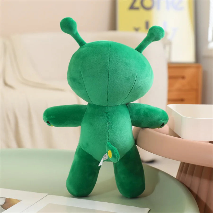 Grüne Alien-Plüschtiere, niedliche große Augen und lange Ohren, weiches Stofftier-Plüsch, besonderer Begleiter, Geschenk für Kinder und Dekoration von Räumen