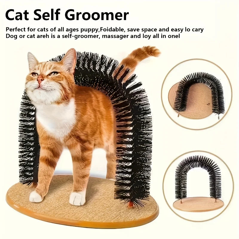 Katzen-Selbstpflegebürste mit Massagefunktion