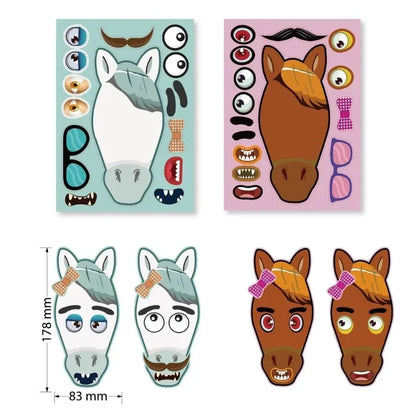 Pferd DIY Puzzle Aufkleber Set Kreativ