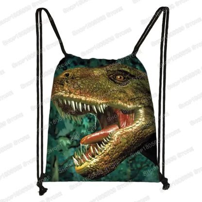 Ancient Animal Dinosaur Backpack Women Men Travel Bag Teenager Boys Girls Bookbag Children Canvas Drawstring Bag Kids Gift Petoria Store