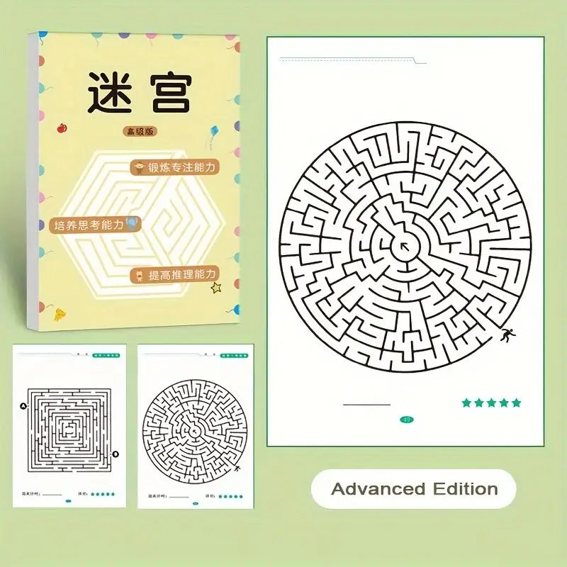 Labyrinth Lernbuch für Kinder mit Übungen