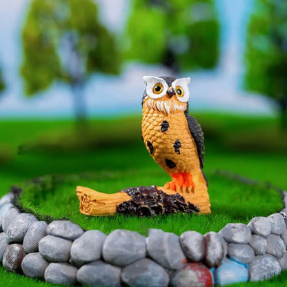 Micro landscape cute owl animal hand-made gardening landscaping decoration accessories desktop small ornaments Petoria Store