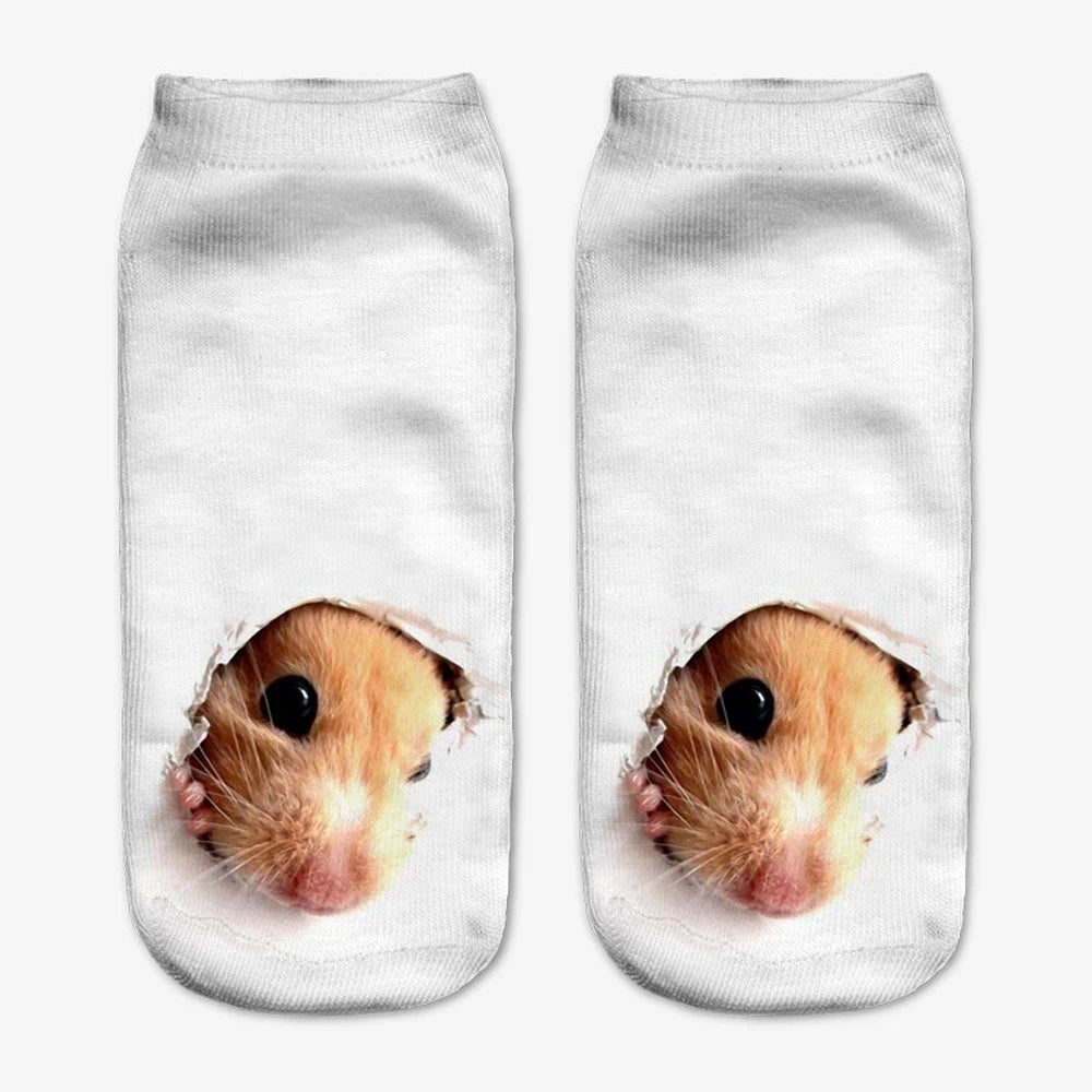 Modische Tiersocken 3D-gedruckt Lustige Kawaii Damen Niedliche Haustiere Fitness Hamster Socken Viele Stile Cool Dropship