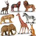Simulierte Tiermodelle von Wildtieren, Lernspielzeug zur Erkundung der Tierwelt, Elefant, Giraffe, Zebra, Löwe, Tiger, Elch, Geburtstagsgeschenk