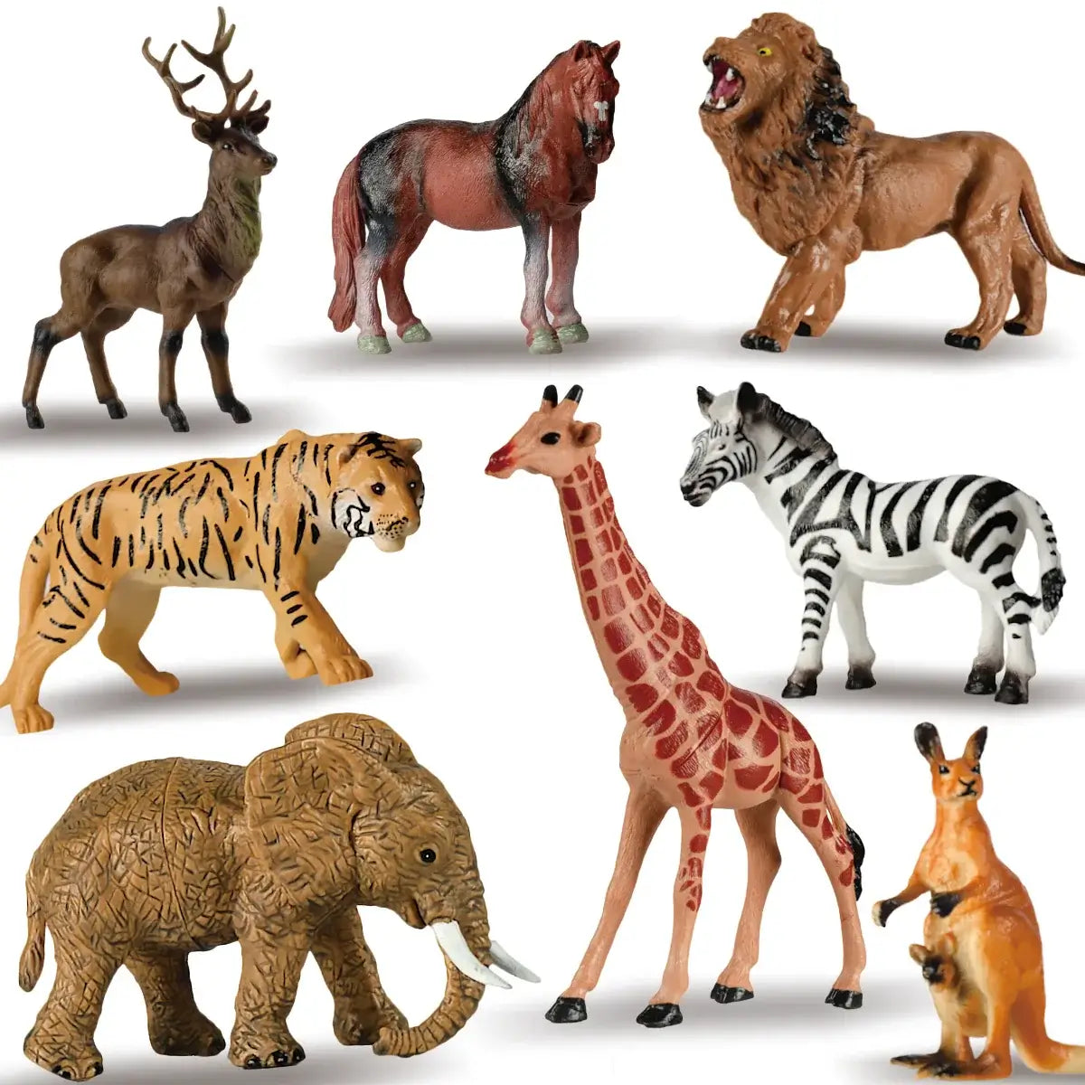 Wildtier Figuren Set – Lernspielzeug für Kinder