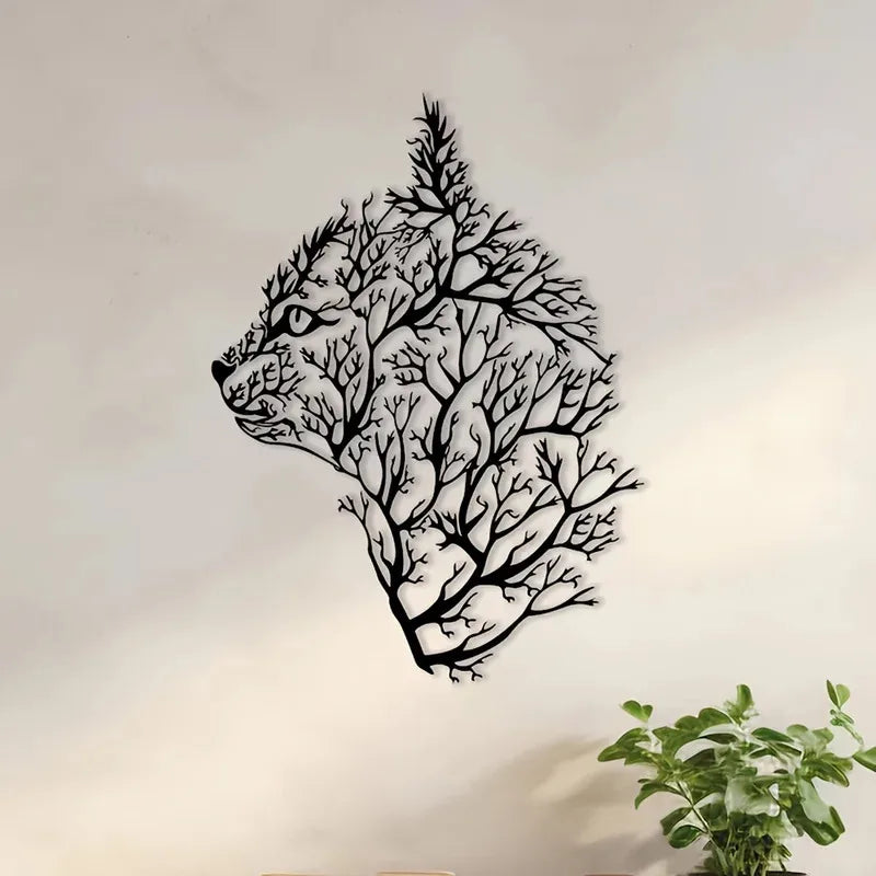 Charming Cat and Tree Metal Wall Art - Minimalist Decor for Bedroom, Living Room, Office - Perfect Housewarming Gift Petoria Store