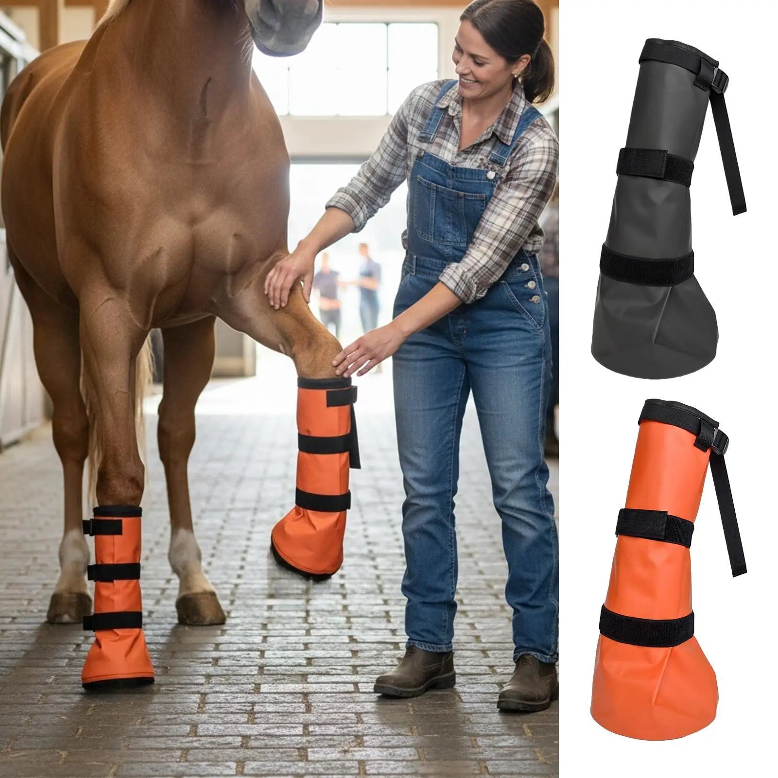 Pferde-Huf-Einweichstiefel-Pflegetasche, wasserdichter Reiniger, Soaker für Hufeisen, Wartung, stabiles Training, Wiederherstellung von Verletzungen