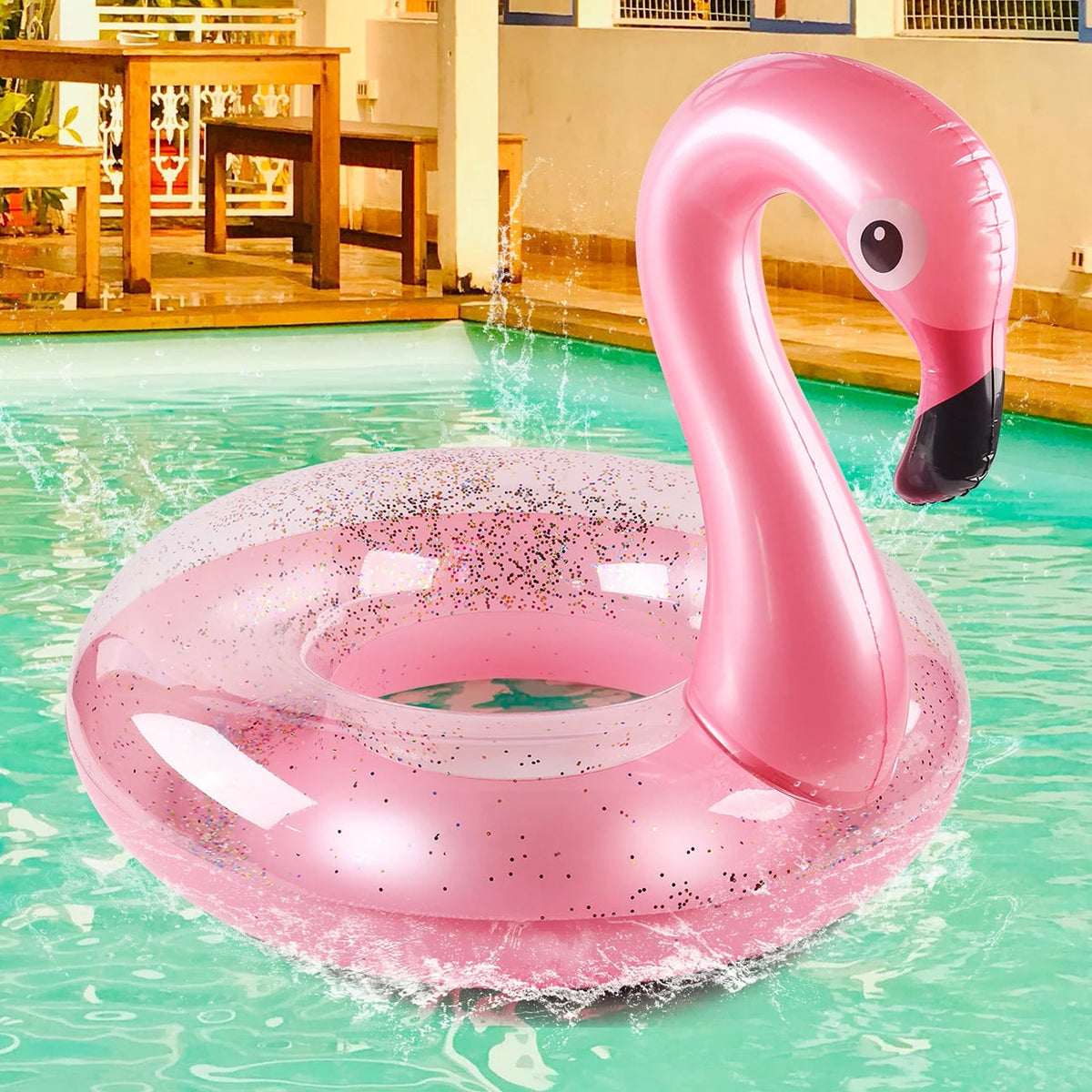 Flamingo Pool Float - Fun Beach Floaties, Inflatable Swimming Pool Tubes Party Toys Summer Pool Raft Lounger for Adults &amp; Kids Petoria Store