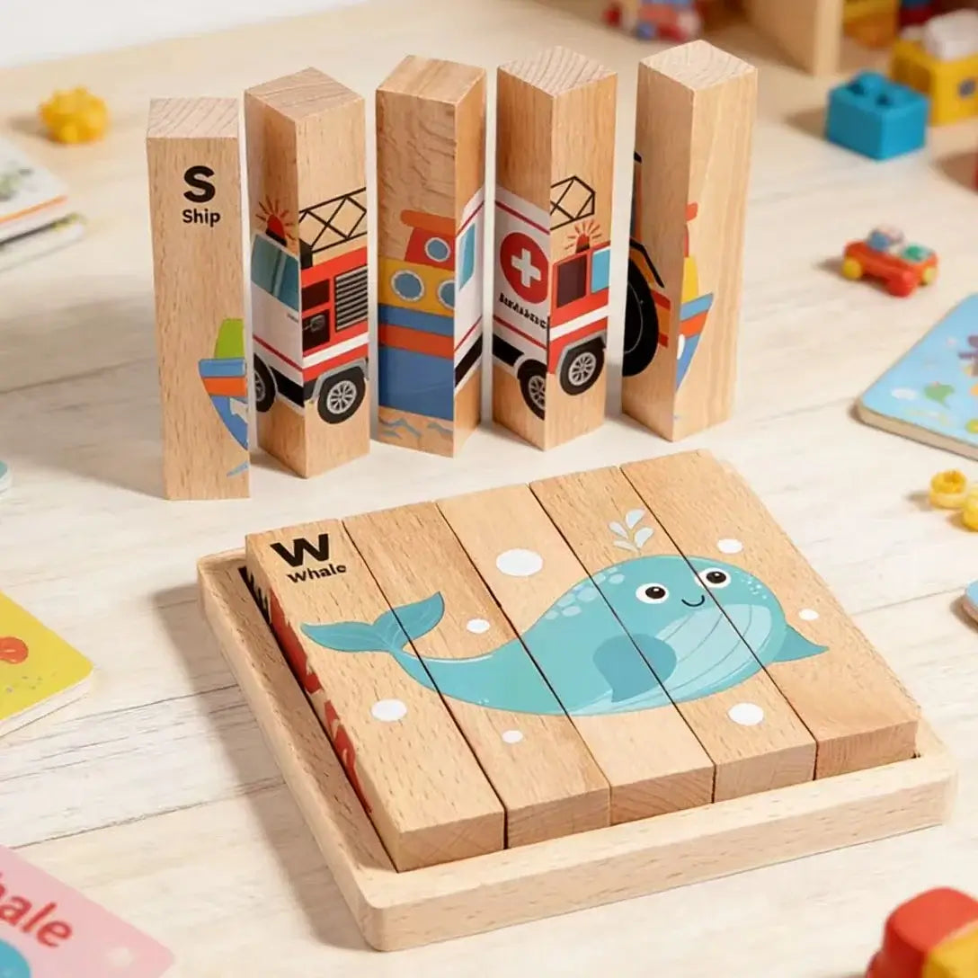 Holz Tier Puzzle Montessori Lernspiel