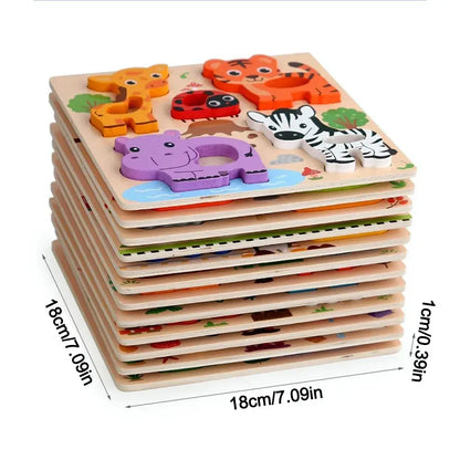 🦁 Petoria™ 3D Holz Tier Puzzle