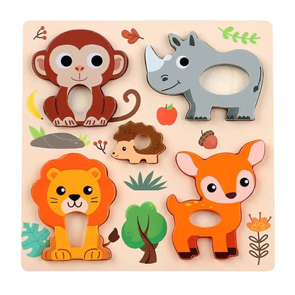 🦁 Petoria™ 3D Holz Tier Puzzle