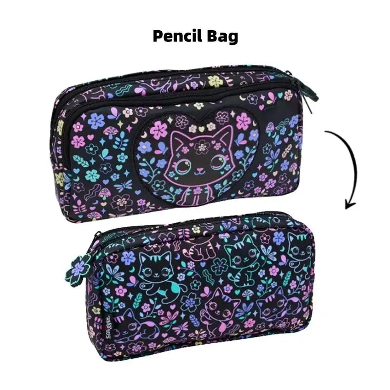 Schultasche Grund- und Mittelschüler großes Auge Katze allmähliche Veränderung Katze Schultasche Mädchen Rucksack Trolley Schultasche Rucksack