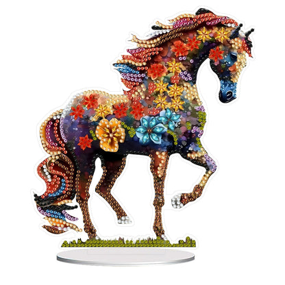 2D/flat diamond drawing animal pattern desktop decoration ornament, DIY unique irregular diamond design, suitable for home decor Petoria Store