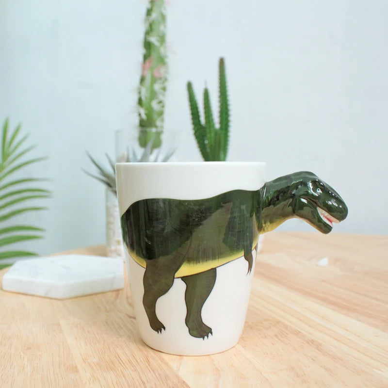 Dinosaurier Keramiktasse – 3D Kaffeebecher