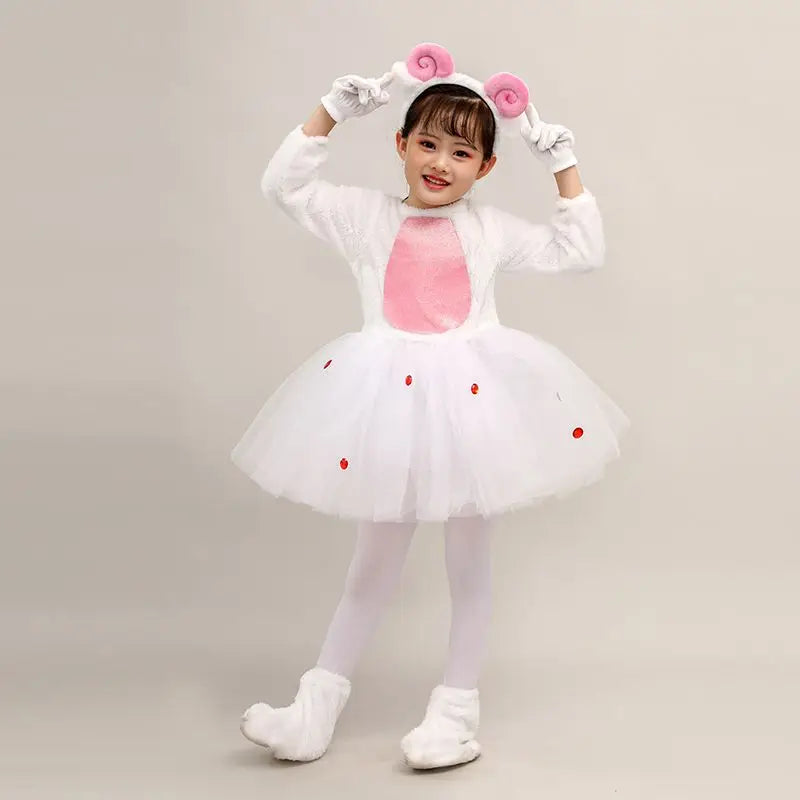 Kinder Tier Kostüm Halloween kleines Lamm und große böse Wolf Doc McStuff ins Cartoon Tier Cosplay Kostüme Schaf Kleinkinder Kleidung
