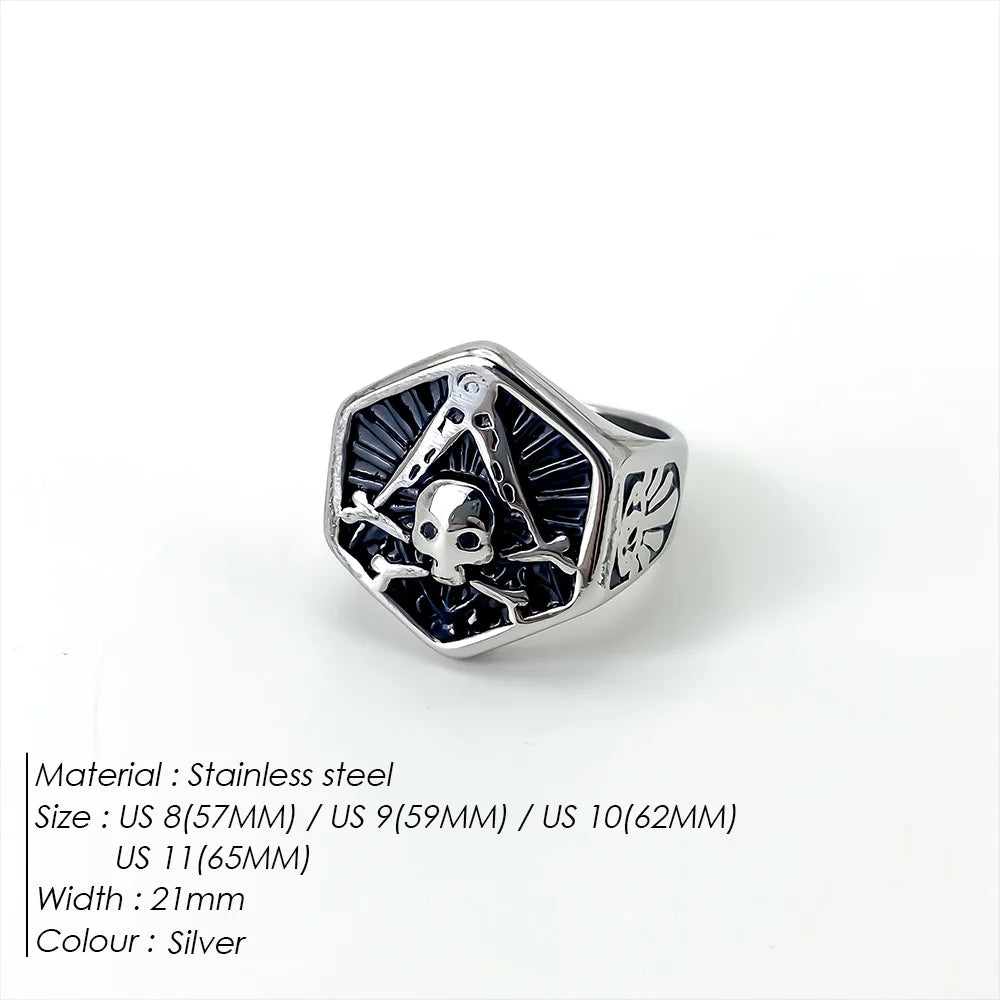 Edelstahl Vintage Ring Herren Klassischer Schmuck