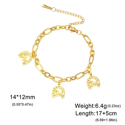 Hufeisen-Armband aus Edelstahl für Damen und Herren Petoria