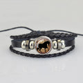 Pferdekopfmuster Schwarzes Lederarmband Herren Wickelarmband Reiten Liebhaber Geschenk