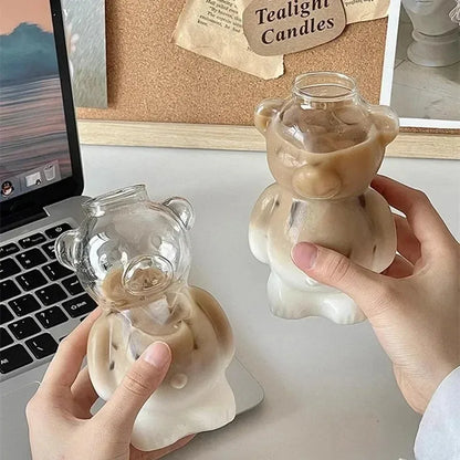 Cartoon Bär Keramiktasse mit Strohhalm Premium.....