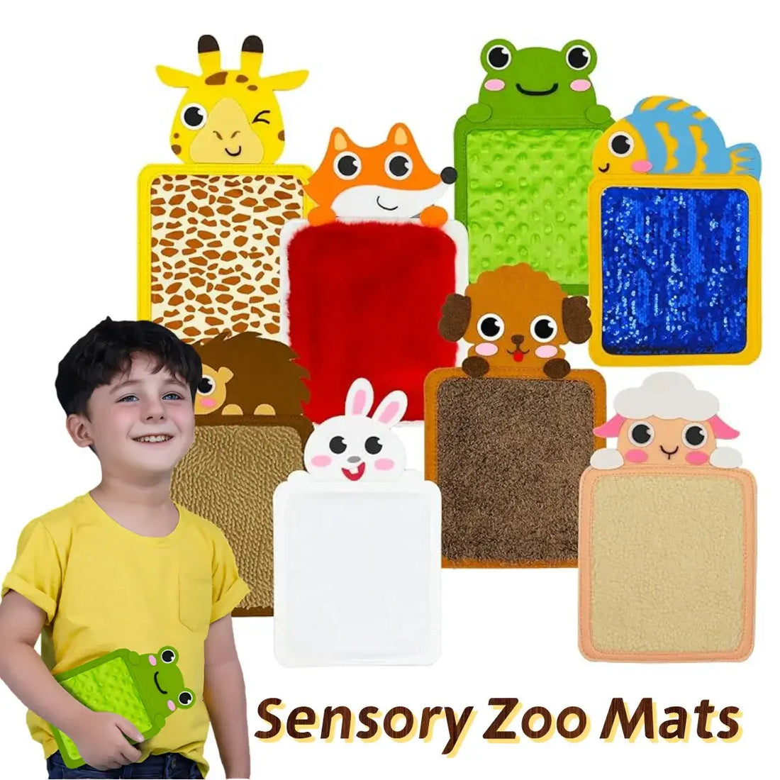 🧩 Petoria™ Tier Sensorikmatten Set (8-teilig)