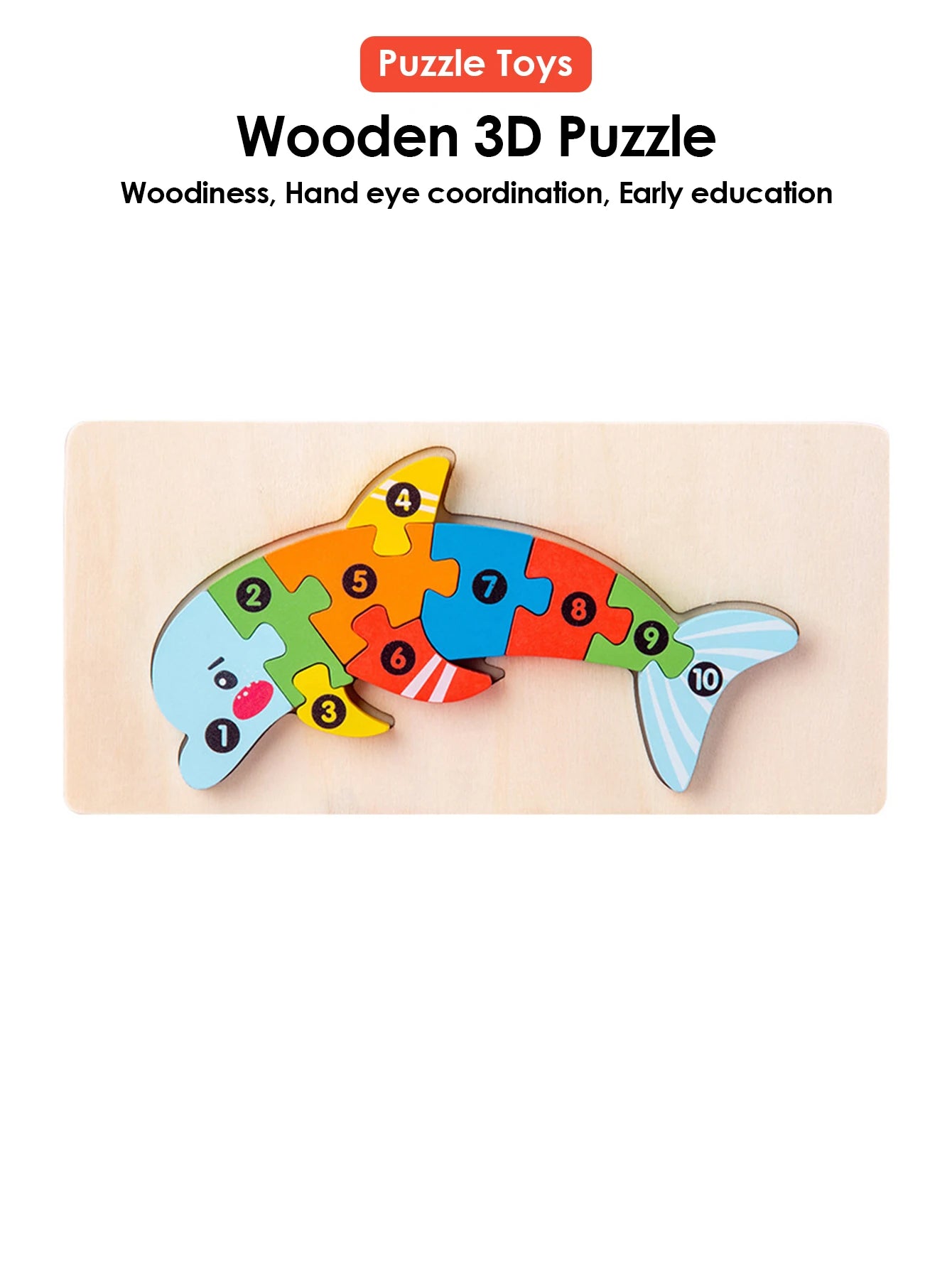 3D Holz Puzzles Pädagogische Cartoon Tiere Frühes Lernen Erkenntnis Intelligenz Puzzle Spiel Für Kinder Spielzeug