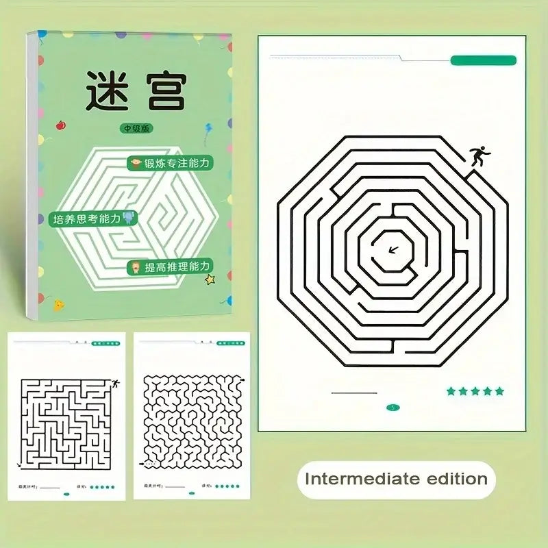 Labyrinth Lernbuch für Kinder mit Übungen
