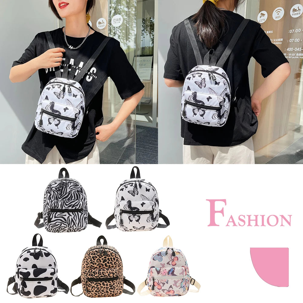 Fashion Women Rucksack Mini Backpack Animal Pattern Printing Handbags High Capacity Travel Bags Casual Bag Cosmetic Bag Rucksack Petoria Store