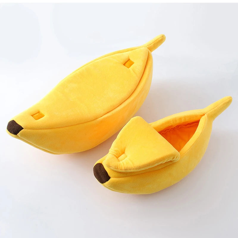 Bananen-Katzenbett, Haus für den Winter, lustig, niedlich, gemütlich, Katzenmatte, Betten, warm, langlebig, tragbar, Haustierkorb, Zwinger, Hundekissen, Katzenzubehör