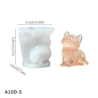 3D Tier Silikonform für Kerzen Petoria