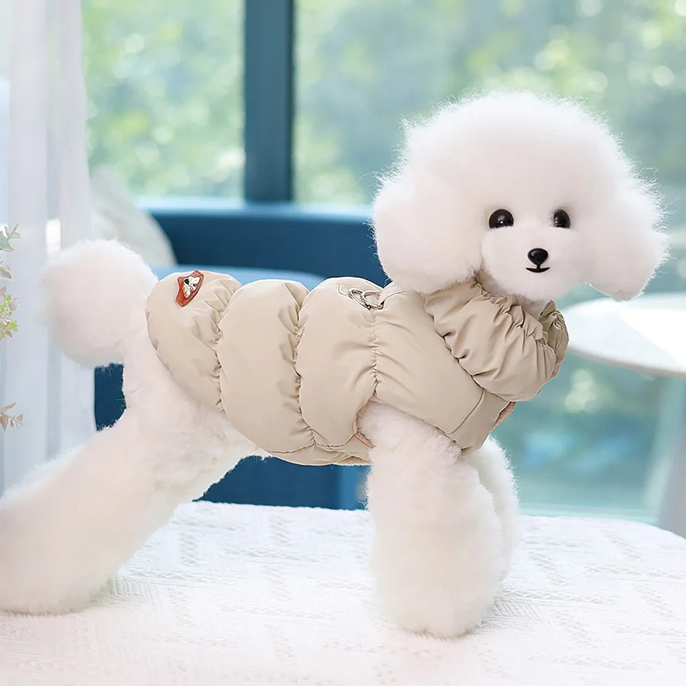 Weiche warme Hundekleidung für den Winter, gepolstert, für Welpen und Katzen, Jacke für kleine und mittelgroße Hunde, Chihuahua, französische Bulldogge, Pudelweste, Haustier-Outfit