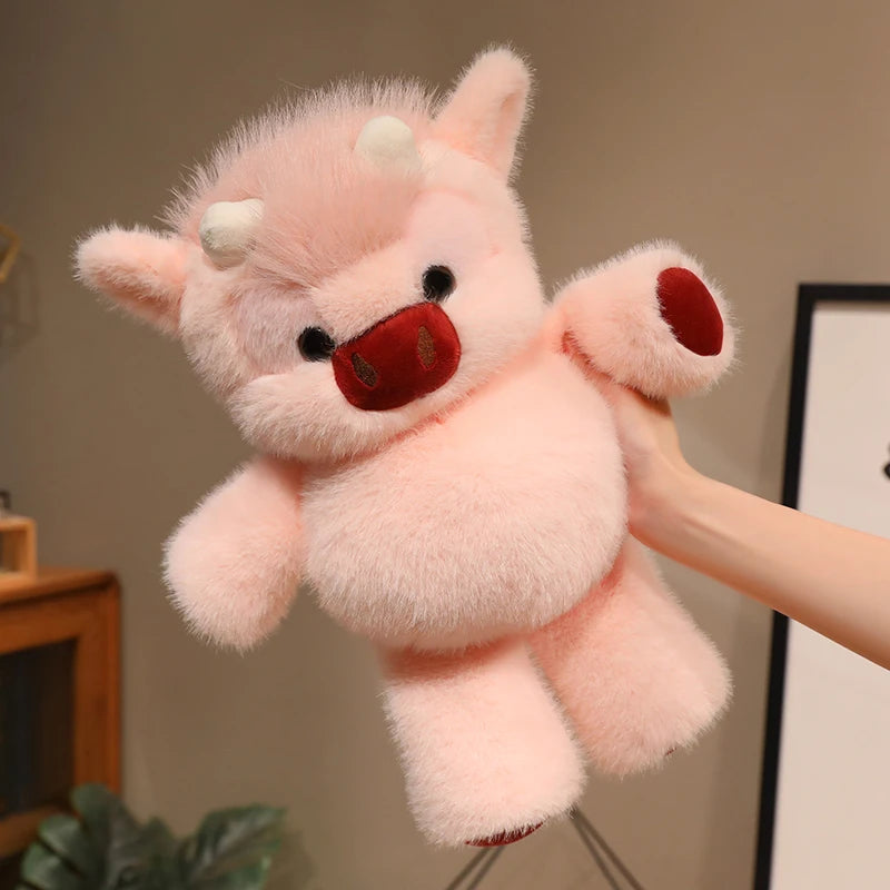Kreative 'Run Fast' Serie Plüschtiere Cartoon Stofftier Weiches Niedliches West Highland Kälber-Baby Beruhigungspuppe Anhänger für Kindergeschenke