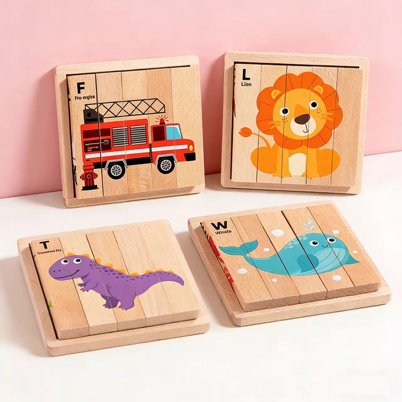 Holzpuzzle-Spielzeug für Kinder, Puzzle, Waldtier, Dinosaurier, Verkehr, pädagogisches Kleinkind, Lernen, Spielzeit, Geburtstagsgeschenk, Junge, Mädchen