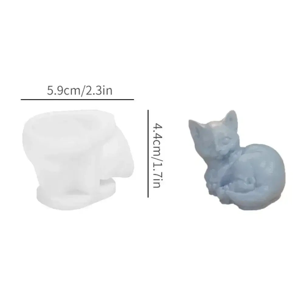 3D Hunde Silikonform für DIY Kerzen Kreativ