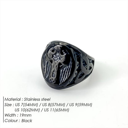 Edelstahl Vintage Ring Herren Klassischer Schmuck