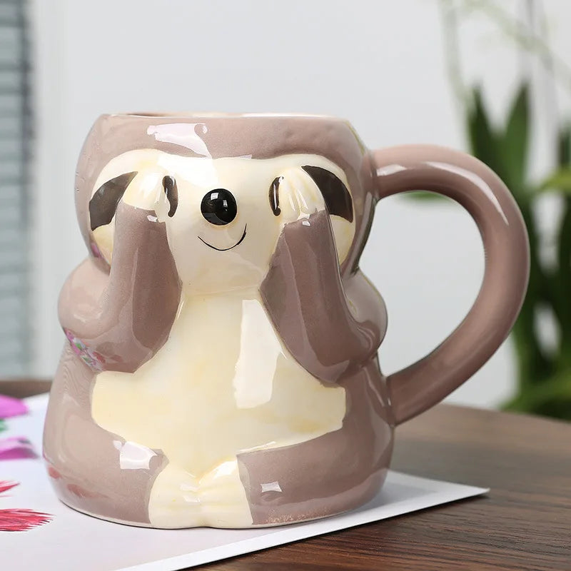 Faultier Keramiktasse – Kreativer Kaffeebecher