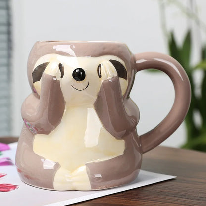 Faultier Keramiktasse – Kreativer Kaffeebecher