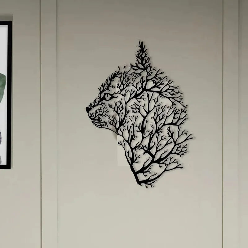 Charming Cat and Tree Metal Wall Art - Minimalist Decor for Bedroom, Living Room, Office - Perfect Housewarming Gift Petoria Store
