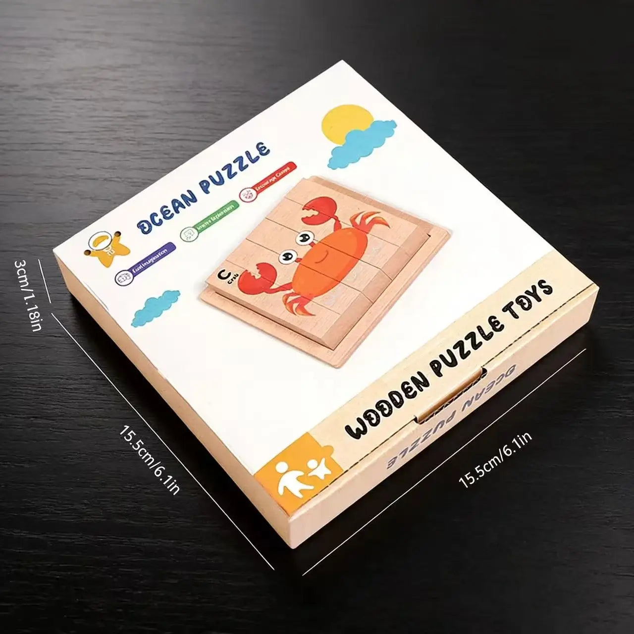 Holz Tier Puzzle Montessori Lernspiel
