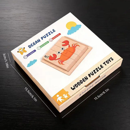 Holz Tier Puzzle Montessori Lernspiel