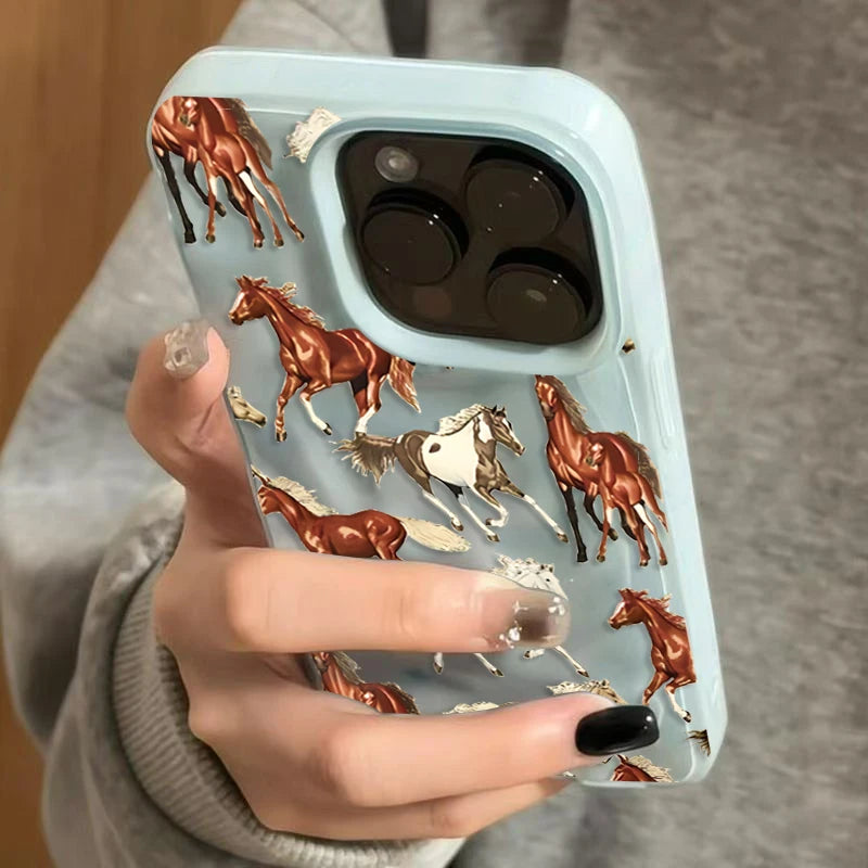 Pferde iPhone Handyhülle Robuste Schutzhülle