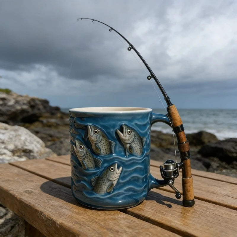 Angelbecher – Kreativer Kaffeebecher für Angler