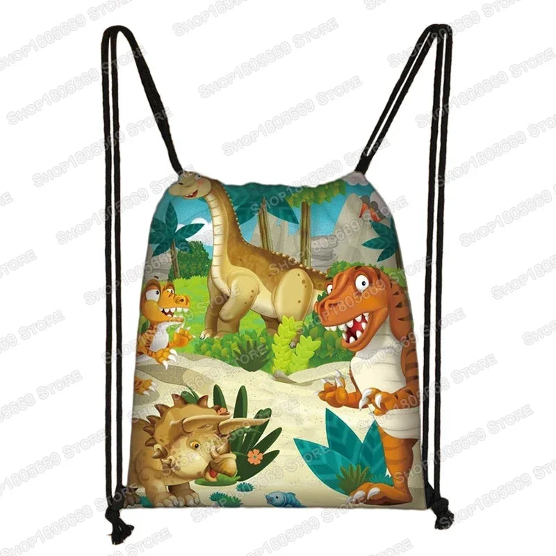 Ancient Animal Dinosaur Backpack Women Men Travel Bag Teenager Boys Girls Bookbag Children Canvas Drawstring Bag Kids Gift Petoria Store