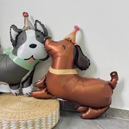 4 Animal Dog Aluminum Foil Balloons Cute Dog Theme Birthday, Anniversary Decoration, Shower, Pet Party Decoration Petoria Store
