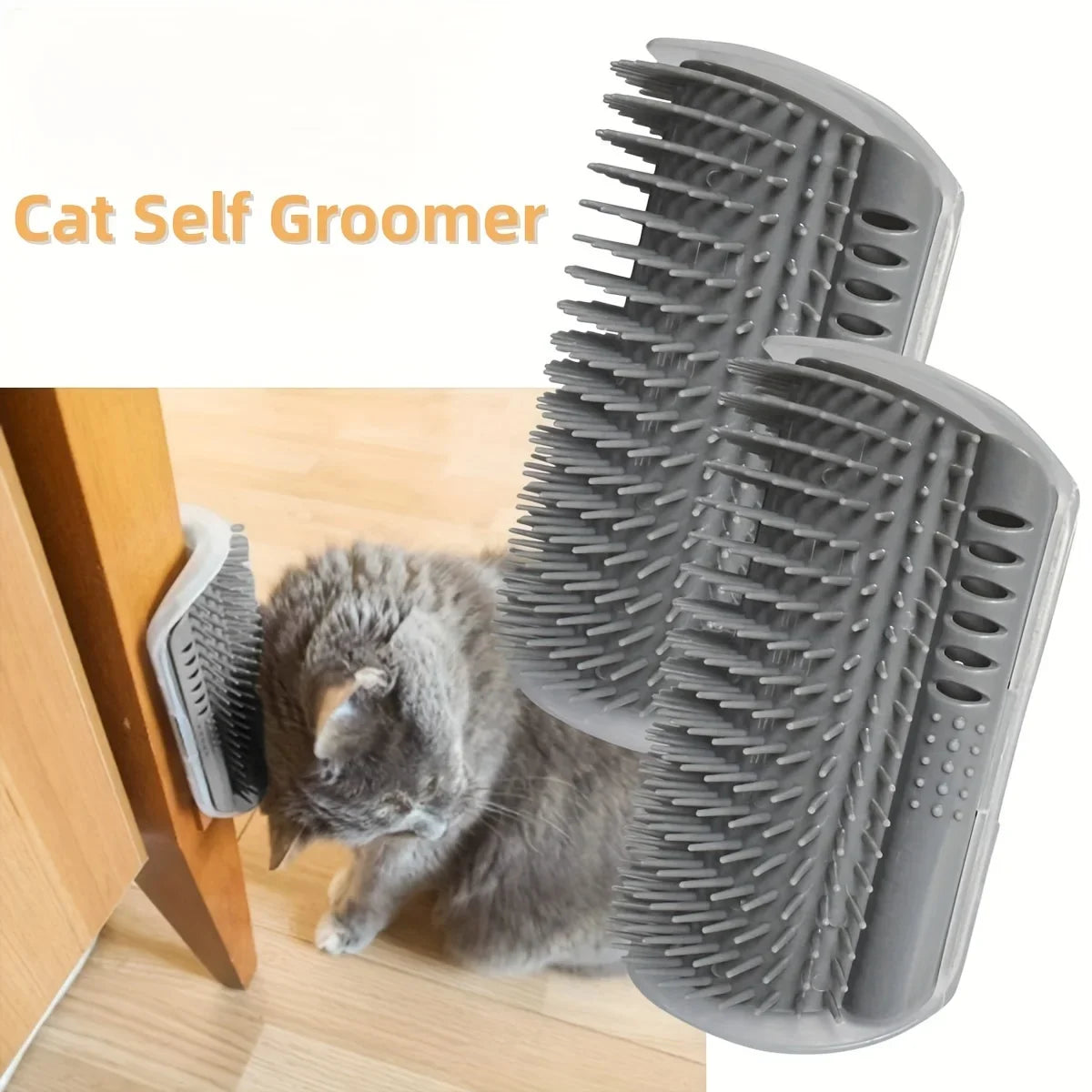 Katzen-Selbstpflegegerät mit Massagebürste