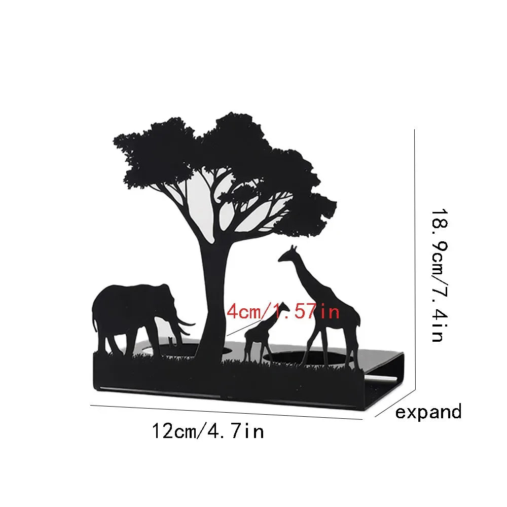 3D Tiere Kerze Container Silhouette Metall Eisen Kerzenhalter Hirsch Elefant Giraffe Home Desktop Decor DIY Requisiten Geschenk Kit